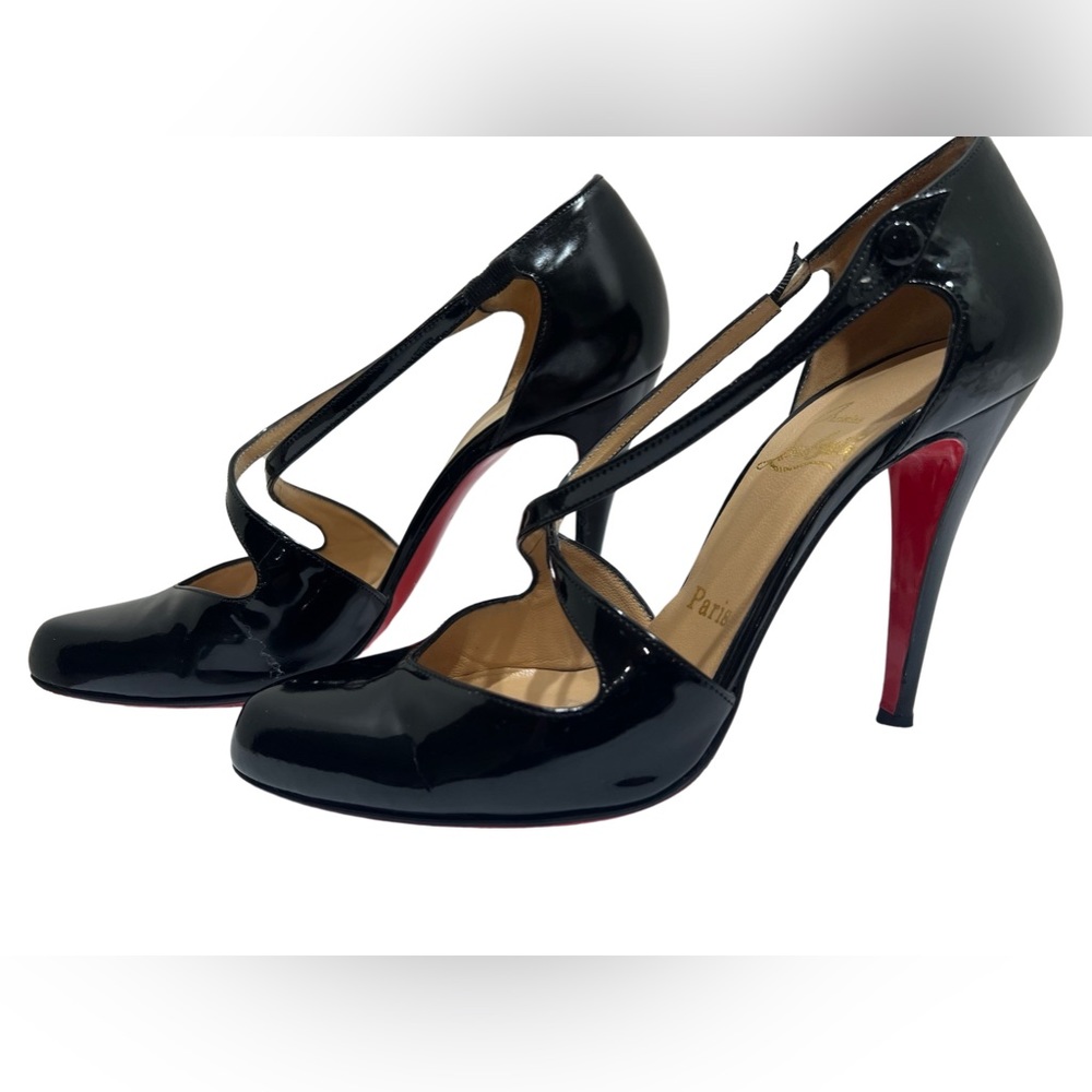 Christian Louboutin black patent leather pumps